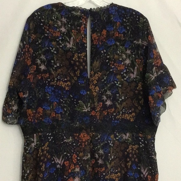 NWT Hope & Ivy Plunge Ruffle MIDI Dress Plus Size - Picture 8 of 13